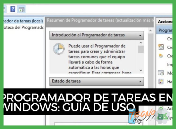 2. Configuración en Windows mediante el Programador de Tareas