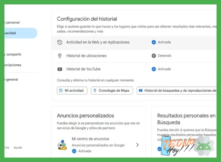 2. Desactiva el acceso al micrófono para anuncios personalizados