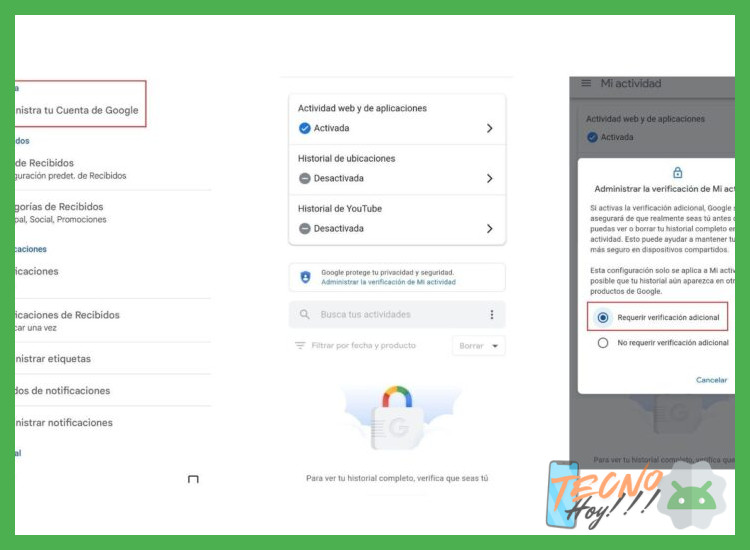 ¿Cómo puedo revisar la actividad de seguridad de mi cuenta de Google?