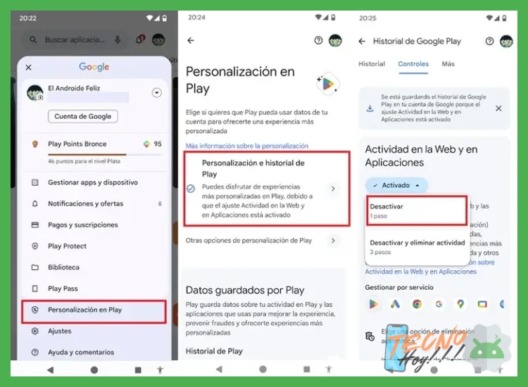 ¿Cómo se pueden desactivar los anuncios personalizados dentro de cada aplicación individual?