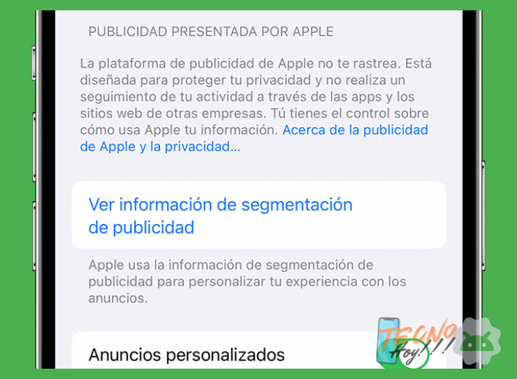 ¿Cuál es el proceso para deshabilitar el seguimiento de anuncios en dispositivos iOS, como el iPhone?