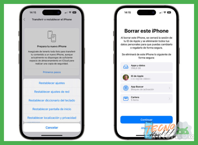¿Es suficiente con restaurar el móvil a fábrica para borrar mis datos de forma segura?