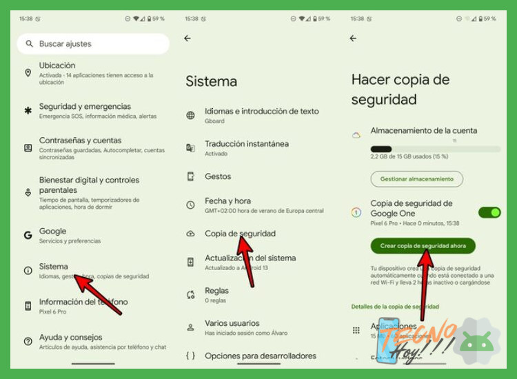 Pasos a seguir para realizar una copia de seguridad de tus chats