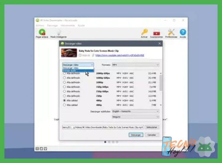 ¿Qué aplicación permite descargar vídeos de YouTube en resolución 4K o superior de forma fiable y segura?