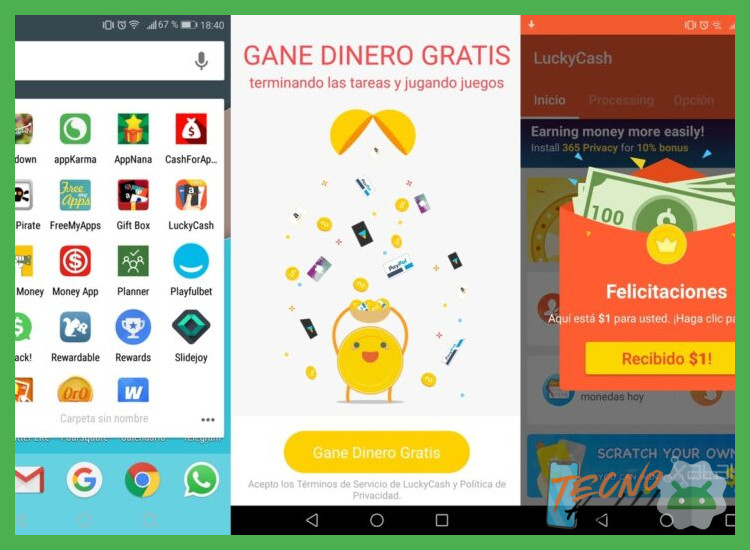 ¿Qué tipos de aplicaciones para ganar dinero real con mi Android existen?